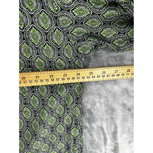 Cinch Mens Long Sleeve Button Down Shirt Green Paisley Print Size L - Picture 3 of 7